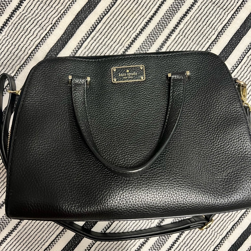 Kate spade black leather bag